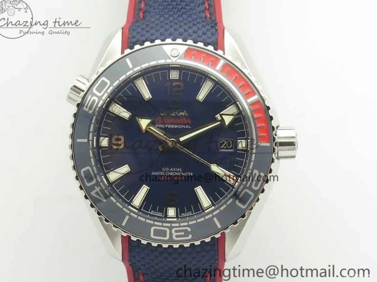 0505 Planet Ocean “Pyeongchang 2018” 43.5mm SS OMF 1:1 Best Edition Blue Dial On Nylon Strap A Soft 8082
